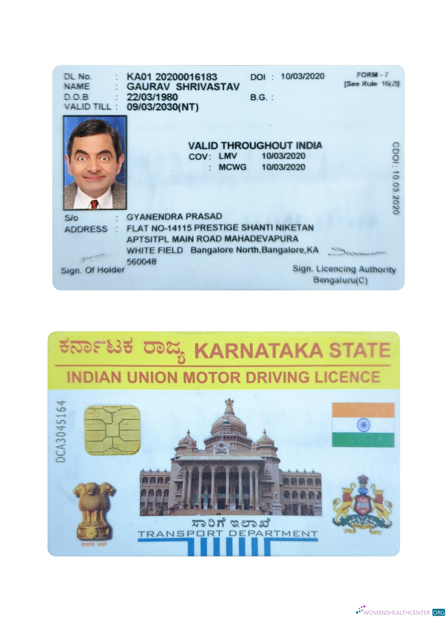 download India Karnataka state motor driving license